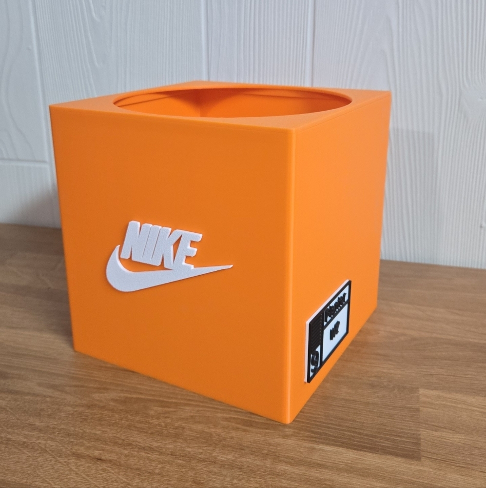 Nike Orange Storage Box Style Planter Pot